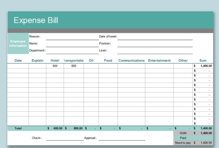 Financial Management Made Simpler with Cash Bill and Cash Bill Excel